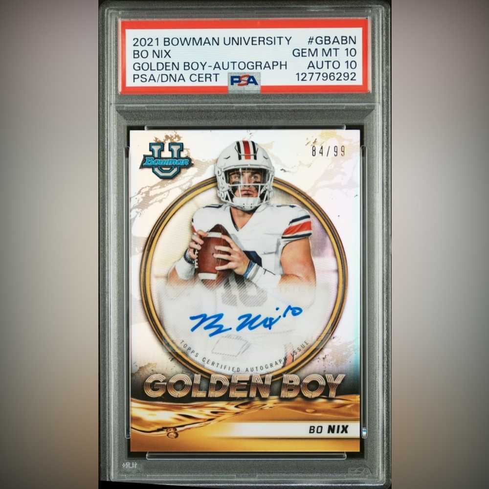 2021 Bowman U Bo Nix Golden Boy Auto PSA 10 Auto 10
Denver Broncos